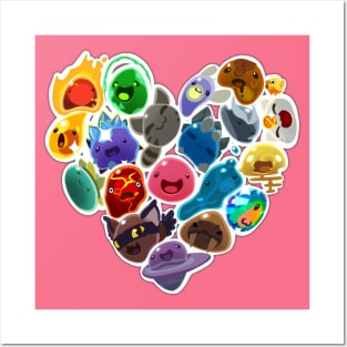 Slime heart Posters and Art